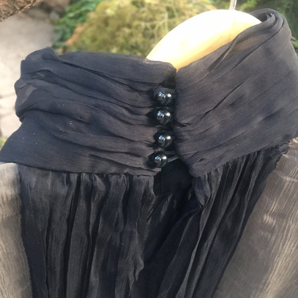 Zara Basic sheer brown/black top Medium - Picture 9 of 11